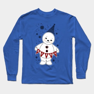 Creative snowman drawing Long Sleeve T-Shirt